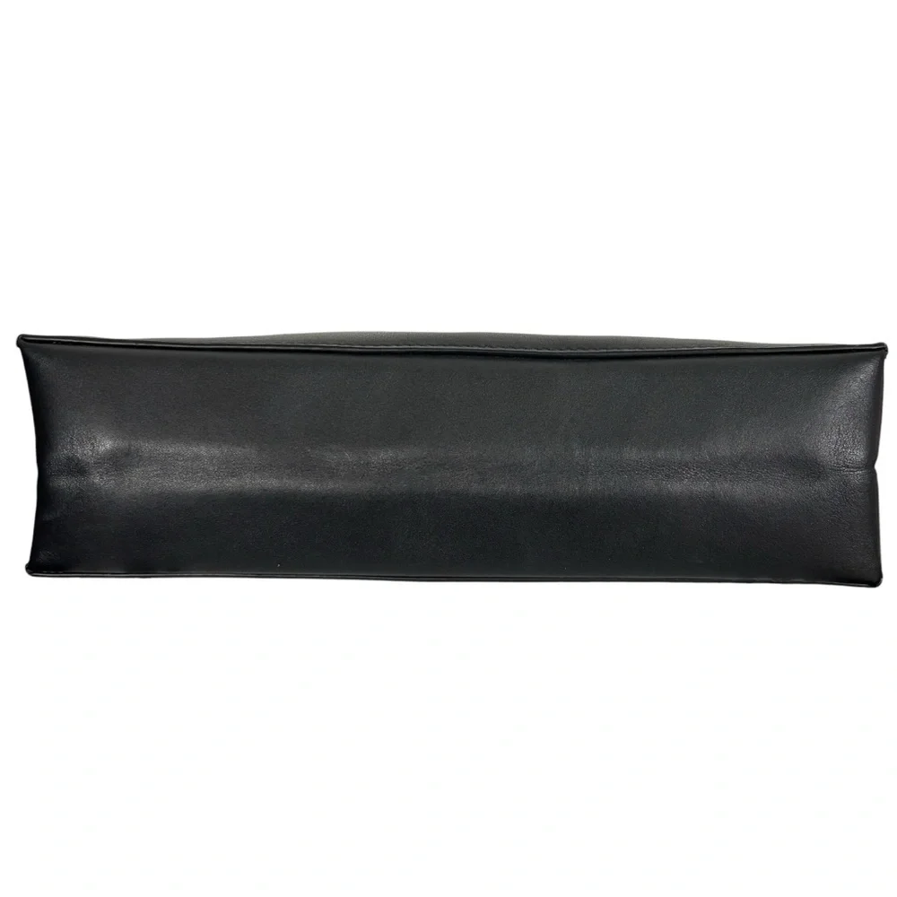 AllSaints Kyo Medium Crossbody Black Leather Chain Strap Tassel Clutch